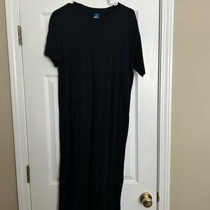Maxi Tee Shirt Dress with Slits on Sides